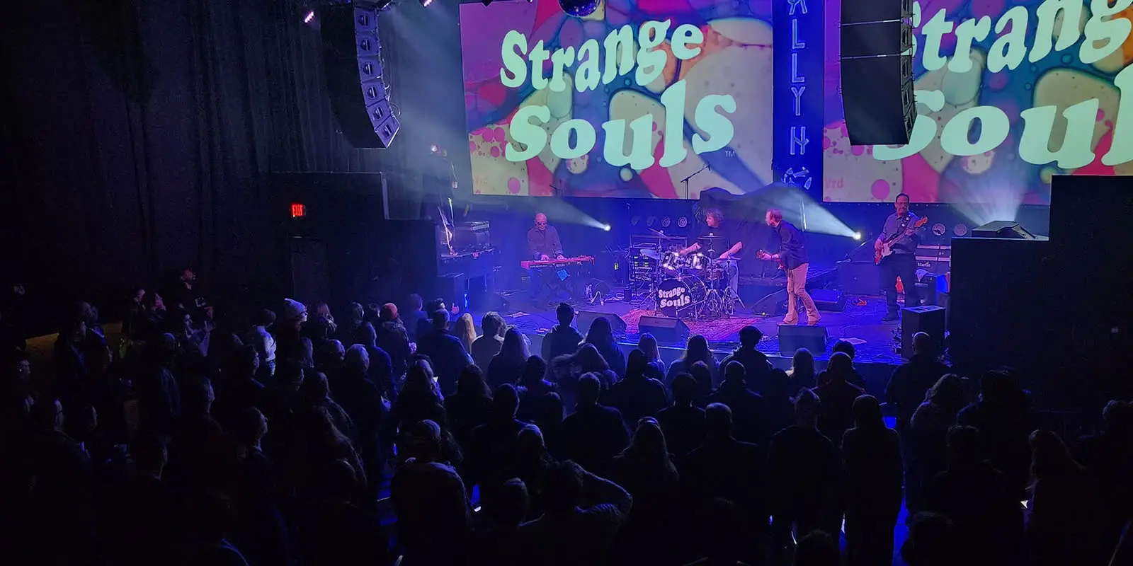 A packed house watching Strange Souls